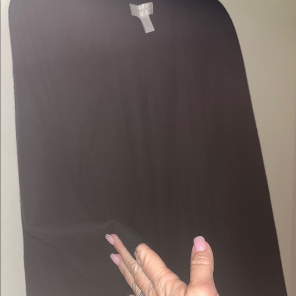 Worthington one size open Black Fringe Poncho / preowned - Picture 4 of 4